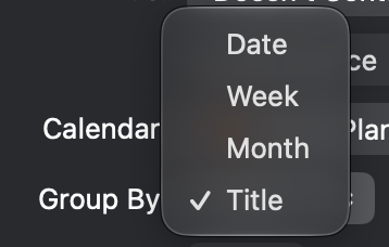 Calculate Hours grouping menu