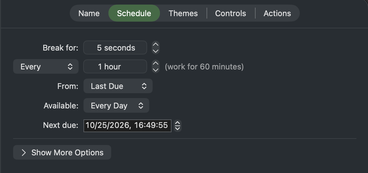 Show More Options
