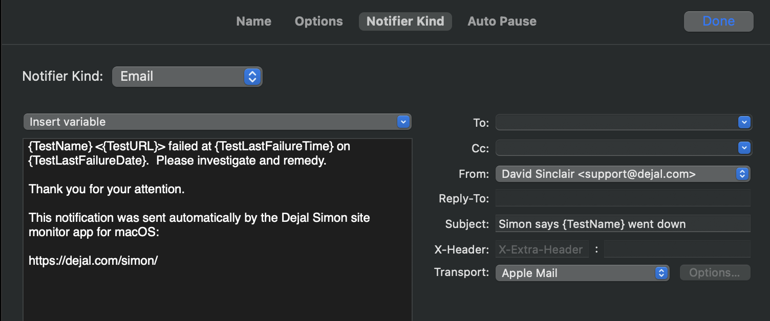 New notifier