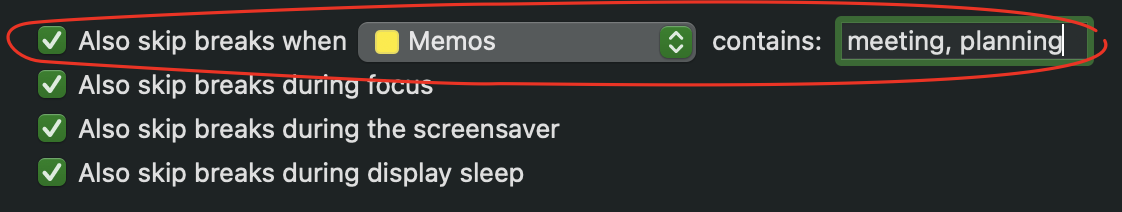 Calendar exclusion