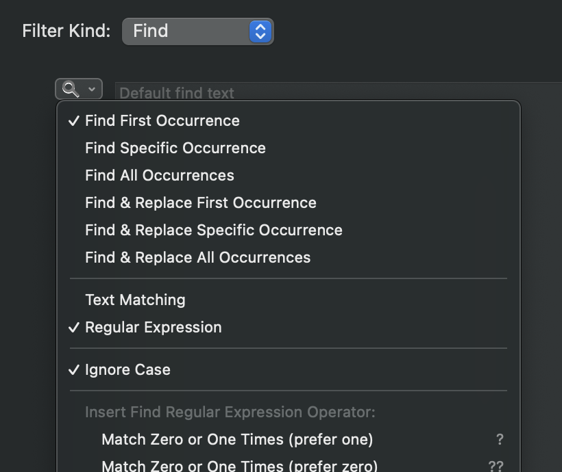 Find options