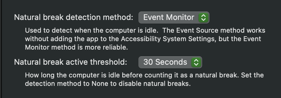 Advanced settings