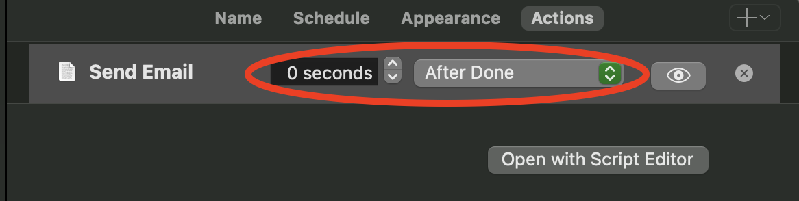 Send Email after done