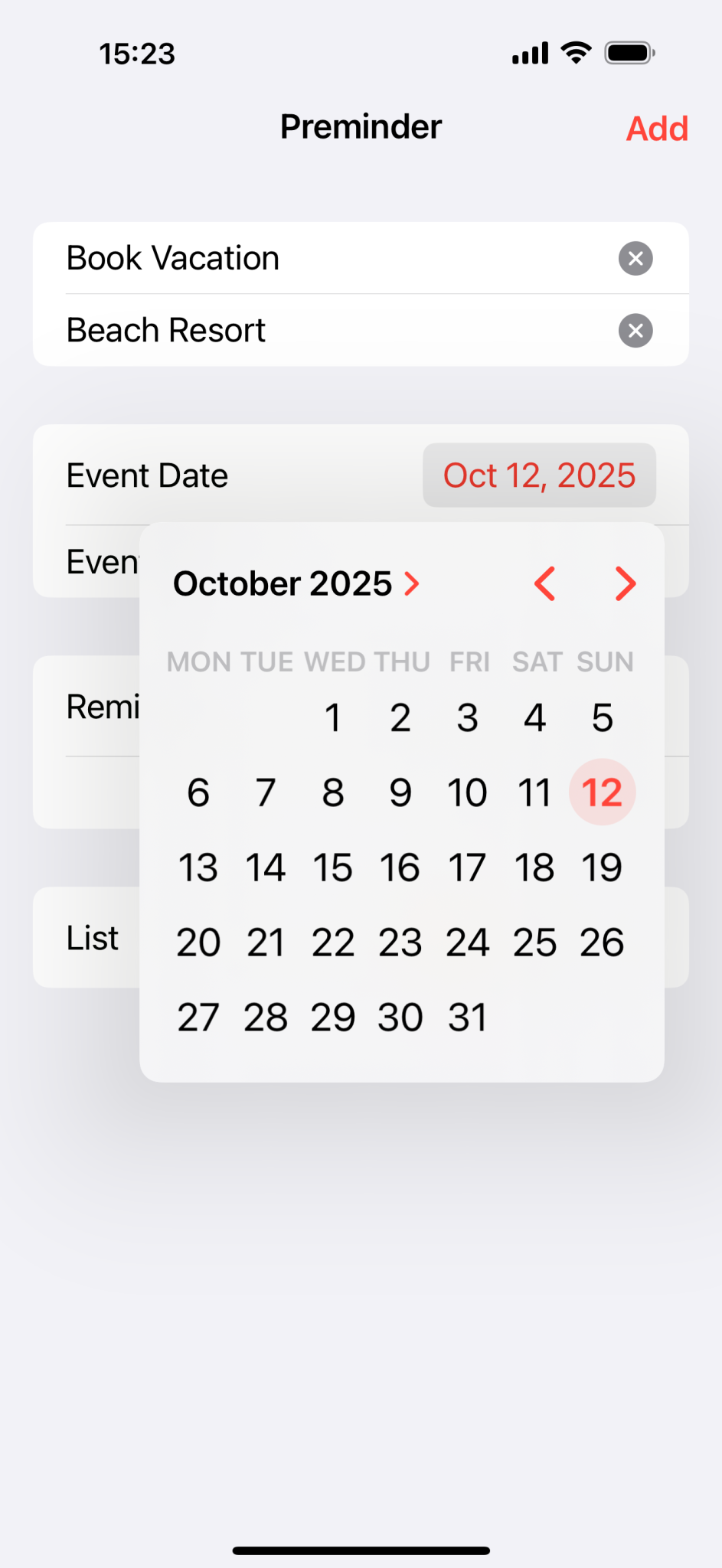 Date picker