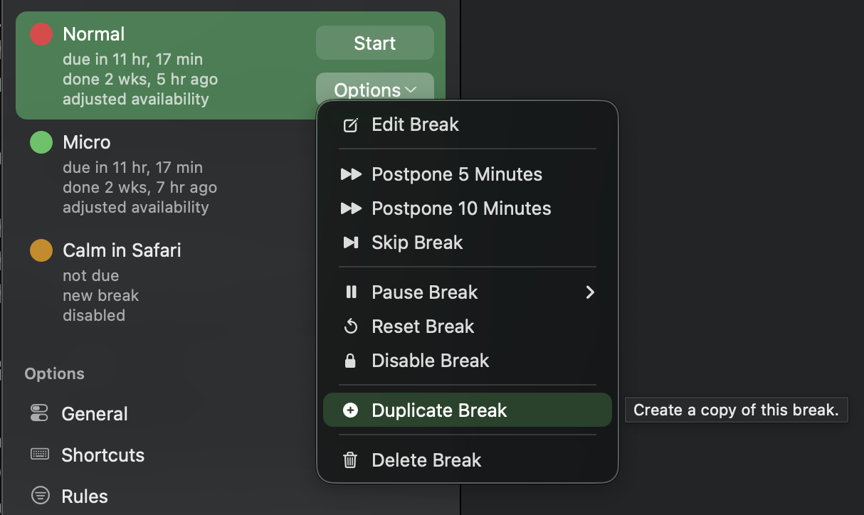 Duplicate Break