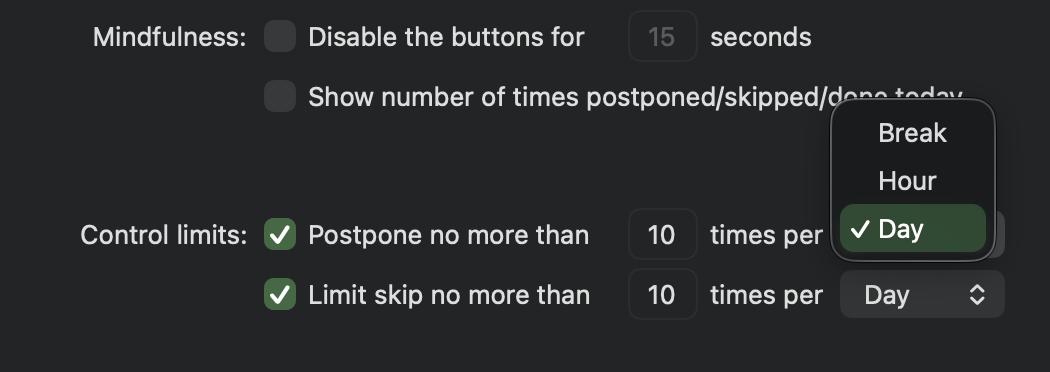 Control limits
