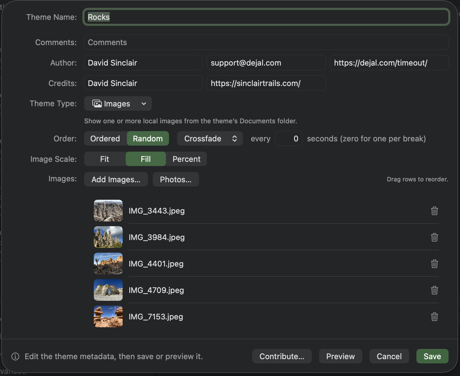 Theme editor