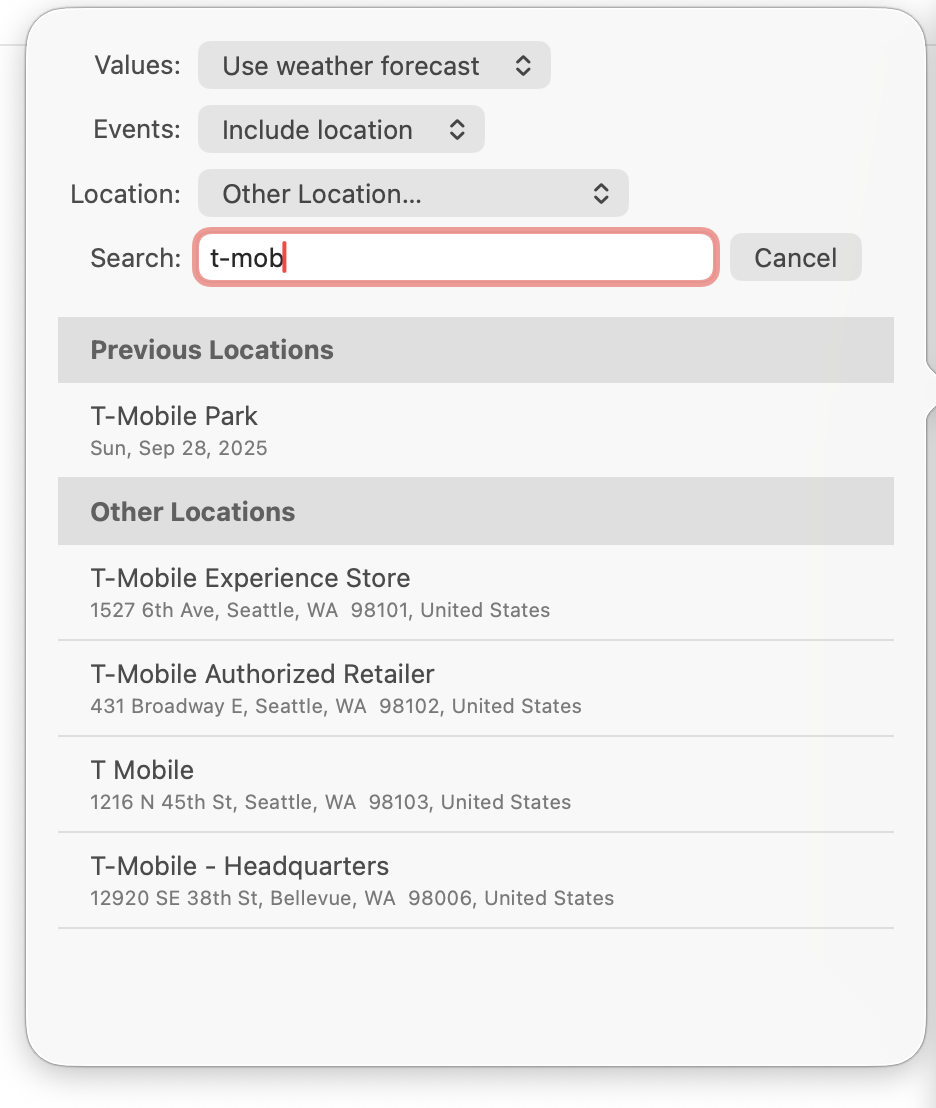 Location search